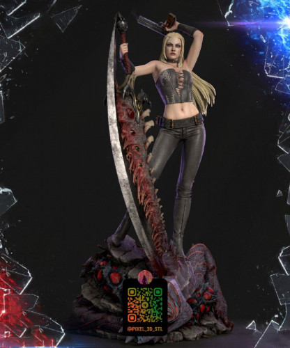 Фигурка Триш с пистолетом и мечом Спарда из Devil May Cry — 3D-печать Montara