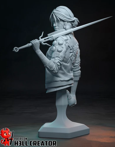 Фигурка Bust of Ciri (Cyberpunk)