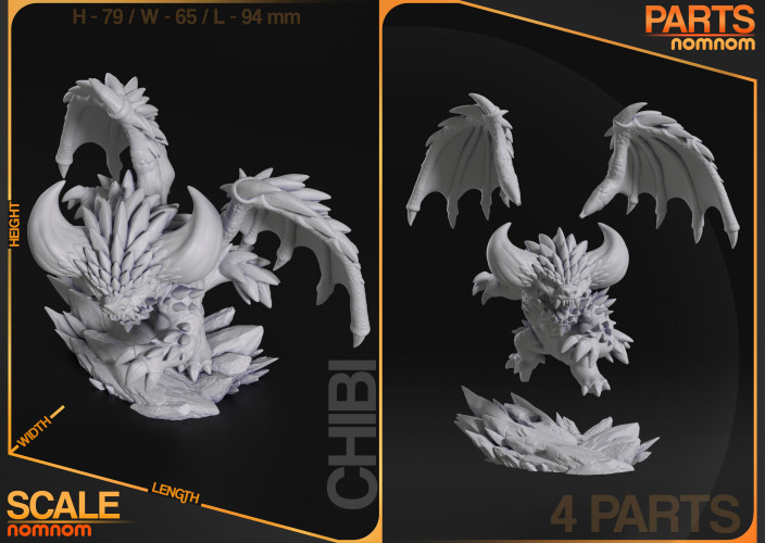 Фигурка Chibi Nergigante - Monster Hunter World