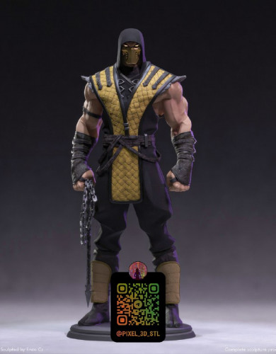 Фигурка Скорпион в классическом костюме из Mortal Kombat