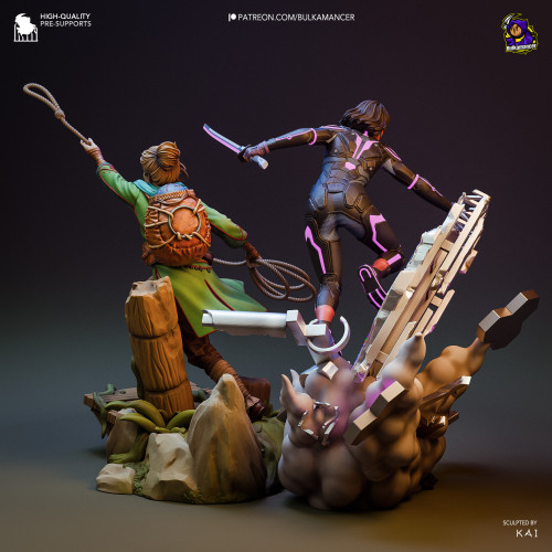 Фигурка Mio & Zoe | Split Fiction | 252mm