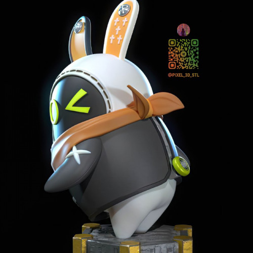 Фигурка Эос Банбу с оранжевым шарфом из Zenless Zone Zero, изображение 3