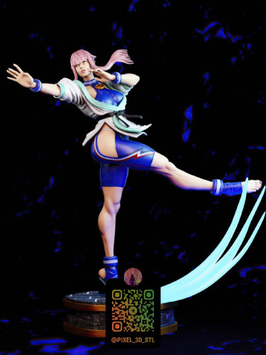 Фигурка Манон с голубой энергией из Street Fighter 6 — 3D-печать Montara