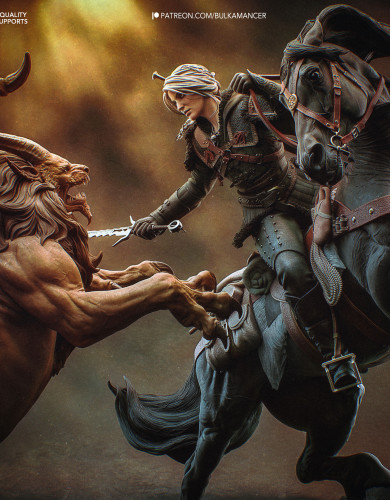 Фигурка Ciri vs Manticore | 392mm