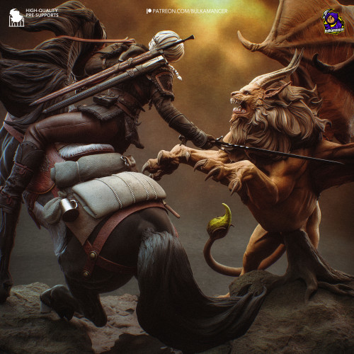 Фигурка Ciri vs Manticore | 392mm