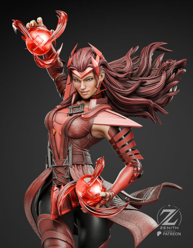 Фигурка Алой Ведьмы в магическом образе из вселенной Marvel