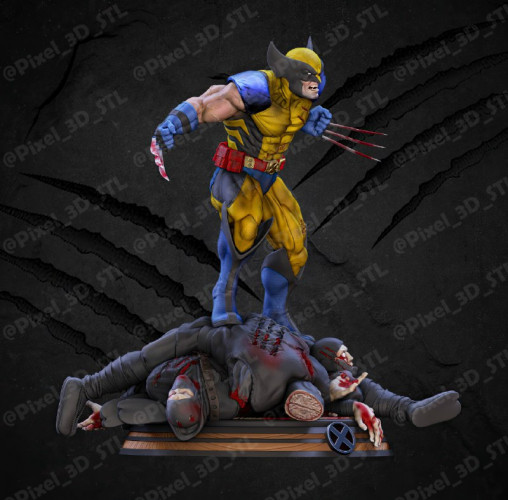 Фигурка Росомаха над поверженными врагами из X-Men, изображение 4