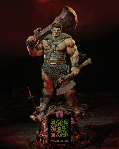 Фигурка Носферату Зодд с боевым топором из Berserk — 3D-печать Montara